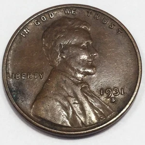1931-S Lincoln Wheat Cent Penny Beautiful High Grade Coin Rare Date - Picture 1 of 2