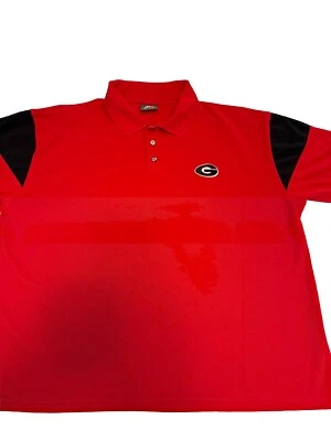 Рубашка поло University of Georgia Bulldogs для взрослых 2XL красная черная с коротким рукавом мужская - Изображение 1 из 4