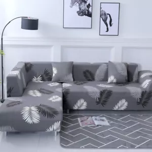 1/2/3/4 Sitz Sofabezug L-Form Stretch Elastisch Couchbezüge Slipper Protector - Bild 1 von 23