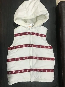 NEU Mädchen Größe 5-6 Gymboree SCHNEEFLOCKEN Mantel Jacke Weste 49,95 weiß elfenbein - Bild 1 von 2