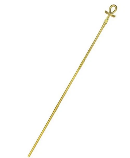 Egyptian Ankh Staff - Gold - 62" - Collapsible - Costume Accessory Prop - Image 1 of 1