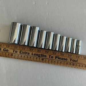 Husky Deep Socket Set 3/8" Drive 12 PT 1" to 3/8" Made in the USA - Picture 1 of 6
