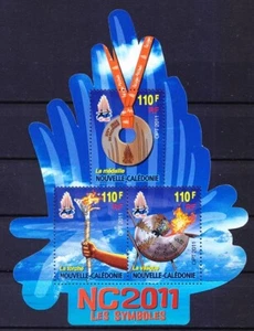 New Caledonia 2011 MNH Odd SS, Pacific Games medal torch Sports - Picture 1 of 1