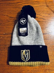 47 Brand NHL Las Vegas Golden Knights Hockey Winter Pom Knit Hat Cap NEW - Picture 1 of 4