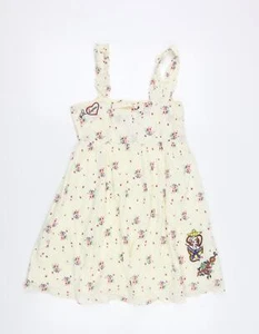 Topshop Ivory Floral A-Line Dress, S - Picture 1 of 12