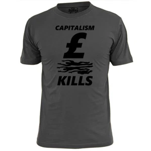 Mens Capitalism Kills T Shirt Socialism Economics - Picture 1 of 3