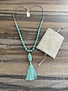 Kendra Scott Insley Convertible Long Pendant Necklace in Teal Mix Gold Colored - Picture 1 of 10