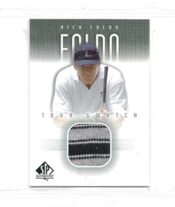Tarjeta reliquia 2001 SP auténtica - Tour Swatch #AF-TS Nick Faldo - Imagen 1 de 2
