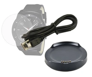 Chargeur Montre Connectée Berceau Dock avec Câble USB pour LG G Watch R W110 Neuf - Photo 1 sur 8