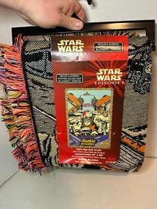 Star Wars Episode 1 Multi-layered Woven Jacquard Pod Racer Blanket Throw 48 x 60 - Picture 1 of 2