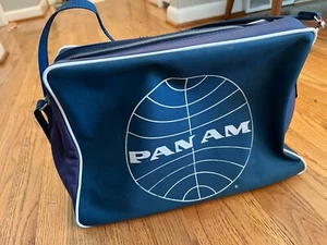 Vintage 60er Pan Am Airlines Crew Schultergurt Reisetasche Tragetasche Hongkong - Bild 1 von 24