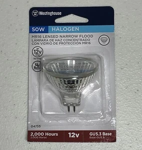 (LOT OF 3) Lensed Narrow Flood Light Westinghouse 04755 50W 12V MR16 GU 5.3 Base - Picture 1 of 5