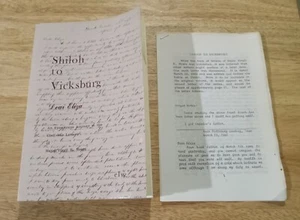 Shiloh to Vicksburg "Dear Eliza" an Eyewitness Account Edward L. Walker - Signed - Foto 1 di 5