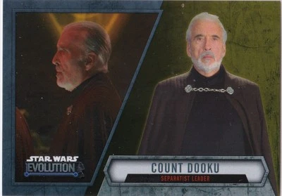 STAR WARS 2016 TOPPS EVOLUTION GOLD PARALLEL INSERT #97 COUNT DOOKU 36/50 - Image 1 of 2