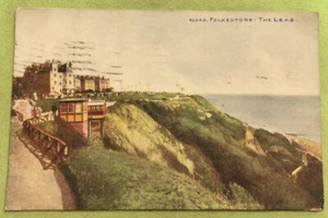 Folkestone The Leas 1918 Vintage Postcard - Picture 1 of 2