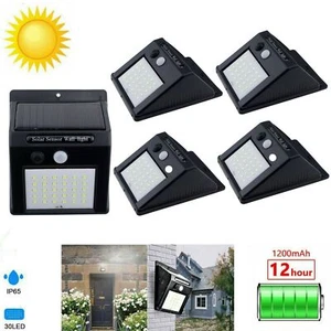 30 LED Solar Power Motion Sensor Light Security Outdoor Garden Wall Lamp - Picture 1 of 16