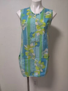 Vintage 60's Women's Mod Floral Print Zip Up Pocket Smock Lori Lynn Sz 12 *read - Picture 1 of 10