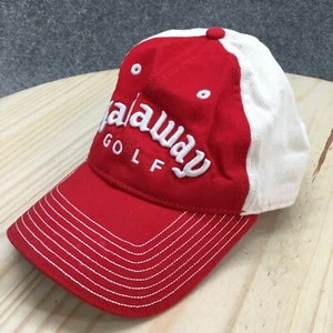 New Era Callaway Golf Cap Hat Mens One Size Red White Adjustable Embroidered - Picture 1 of 14