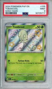 Toedscool - Paldean Fates - PAF - 105 - Shiny Rare Foil PSA 9 - Bild 1 von 2