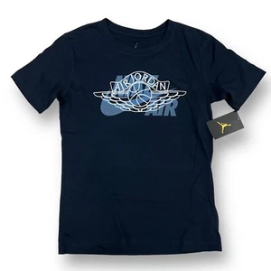 NEW! Boys Air Jordan Size 12/13 YLG Navy Short Sleeve Shirt - Picture 1 of 2