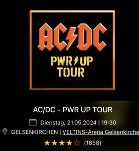 2 ACDC TICKETS | GELSENKIRCHEN 21.05.24 | STEHPLATZ Veltins-Nordkurve N1 AC/DC - Bild 1 von 2
