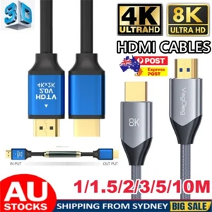 Premium HDMI Cable V2.1 V2.0 8K 4K Ultra Full HD 3D High Speed Ethernet HEC ARC - Picture 1 of 14