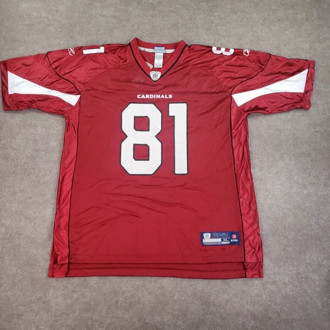 Arizona Cardinals Anquan Boldin Jersey Mens Size XL Red White #81 Mesh NFL Cover