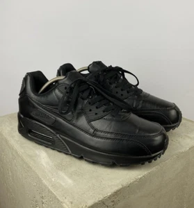 Nike Air Max 90 Herren Selten Leder Triple Schwarz Sportschuhe Gr. 45 / US 11 - Bild 1 von 10
