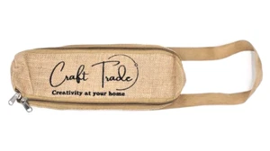 Craft Trade Reines Kupfer Wasserflasche Sackleinen Tragetasche mit Gurt 12" L - Bild 1 von 7