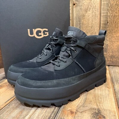 UGG MENS "THE UGG LUG" CHUKKA BOOT SIZE US 9.5 ~ BLACK WATERPROOF MID-TOP - Image 1 of 4
