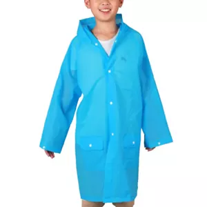 Kids Reusable EVA Rain Poncho with Hood for Theme Parks Sporting Events Camping - Picture 1 of 3