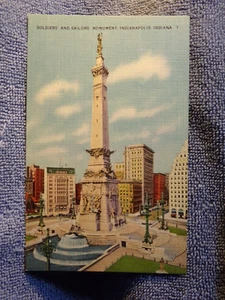 Vintage Postcard Soldiers And Sailors Monument, Indianapolis, Indiana - Picture 1 of 3