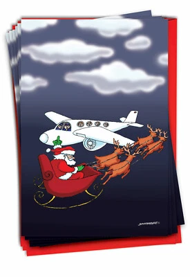 12 divertidas tarjetas de Navidad con sobres de 5 x 7 pulgadas (1 diseño, 12 cada una) - F Yule Foto 1 de 4