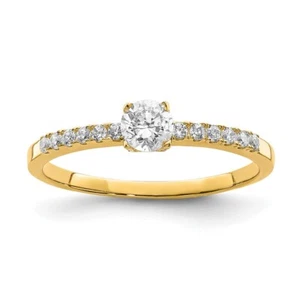 10K Yellow Gold Cubic Zirconia Fancy Ring Size 7 for Women 1.52 gram - Picture 1 of 6