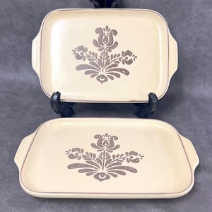 Set 2 Pfaltzgraff Village Rectangular Relish Cracker Everything Tray 10 3/ 6 3/4 - Picture 1 of 9