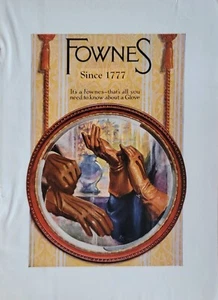 Guantes de cuero Fownes década de 1920 anuncio de moda - Imagen 1 de 1