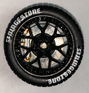 1/18 AB Models Wheels and Tires Set Sky Forged wheels Gloss Black AB1008B - Picture 1 of 2