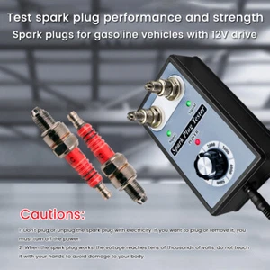 Spark Plug Tester Dual Hole Diagnostic Tool Gasoline DC12V Car Ignition Analyzer - Foto 1 di 14
