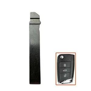 2x HU162T uncut key blade for VW Polo / Tiguan remote 2013-2019 with locking PIN - Picture 1 of 4