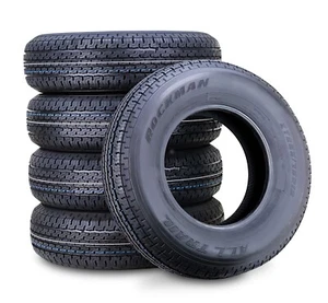 ROCKMAN Trailer Tire ST225/75R15 10-Ply LR E 117M Steel Belted Radial 11168 Set5 - Picture 1 of 4