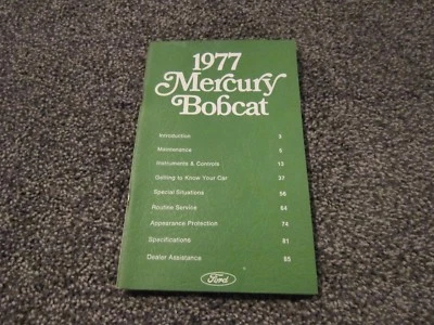 Mercury Bobcat 1977 guía del propietario manual original OEM  Foto 1 de 2