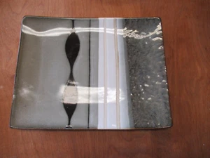 Sango PRELUDE BLACK 4508 Dinner Plate 12" Rectangle 1 ea 5 available - Picture 1 of 5