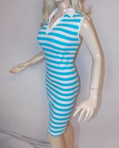 Striped Sleeveless T-shirt Dress, (US Size: XL - See Description) - Picture 1 of 5