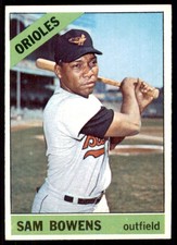 1966 Topps #412 Sam Bowens Baltimore Orioles