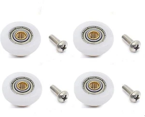 4pcs/pack Glass Sliding Door Pulleysfor The Bathroom Pan Shower Door Rollers/run - Picture 1 of 6