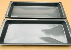 x2 BOSCH Gaggenau Oven Cooker Half Grill Enamel Baking Tray 45.5cm x 18.6cm - Picture 1 of 10