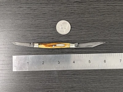 Vintage Case XX 5233 2 Blade Stag Small Pocketknife - Image 1 of 4