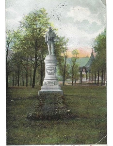 Armstrong Monument, West Park, Allegheny, Pa 1907 postcard with Scott's #300 - Picture 1 of 2