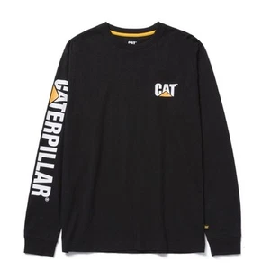 Caterpillar Men Trademark Banner Long Sleeve Tee Apparel Accessories Cotton - Picture 1 of 2