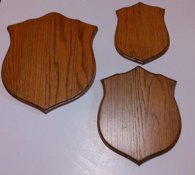 Lote de 3 Tableros de Madera Dura Tallada en Placa para Trofeos, Regalos para Cazadores, 3 Tamaños- Foto 1 de 4